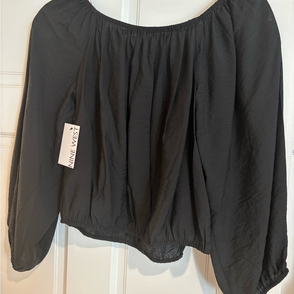 Nine West black cropped top M - Picture 4 of 5